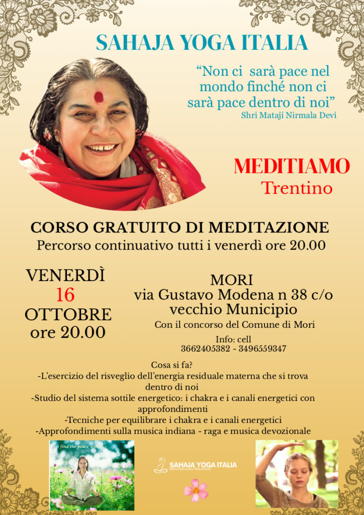 Corso di Meditazione a Mori - Ottobre 2026